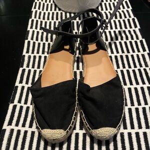 Old Navy Black Espadrilles- worn once Size 10